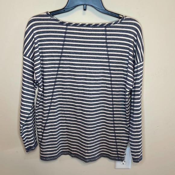 MADEWELL Breton Stripes Cotton Oversized Long Sleeve Pullover Top Size S - Picture 4 of 8